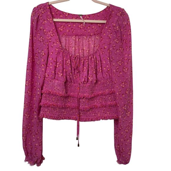 Free People Printed Lolita Top - L - Picture 1 of 8